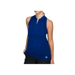 Thirty Sixty Six Women's Seamless Racerback Polo Blue Size M